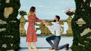 THE MOST ROMANTIC MARRIAGE PROPOSAL EVER! COMO LAKE ITALY VILLA DEL BALBIANELLO Emotional surprise