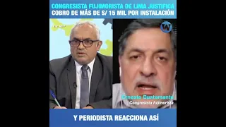 Congresista Ernesto Bustamante justifica cobro de más de S/ 15 mil por instalación