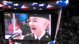 National anthem at a bruins game.