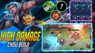 SUPER HIGH DAMAGE CHOU BUILD IS HERE! CHOU BEST BUILD | MLBB