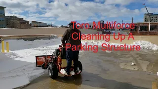 Toro Multiforce Clearing A Condo Parking Structure