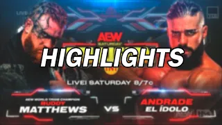 Andrade El Idolo vs. Buddy Matthews | AEW Collision | Highlights |