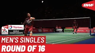 R16 | MS | Kento MOMOTA (JPN) [1] vs. H.S. PRANNOY (IND) | BWF 2019