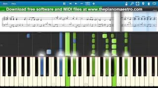 Bridge over Troubled Water  - Simon And Garfunkel -- piano lesson with Synthesia