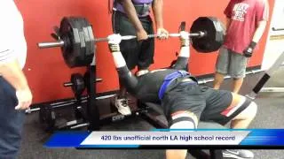 420 lbs Bench press 16 years old