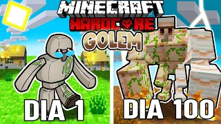 🌀Sobreviví 100 DÍAS siendo un GOLEM en Minecraft HARDCORE!