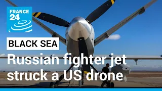 US says forced to crash own drone into Black Sea after damage from Russian jet • FRANCE 24 English