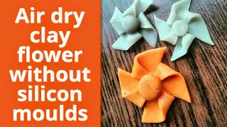 how to make #airdryclay #flowers without #moulds / #flowermaking #craft / #diy #flowerideas