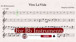 Viva La Vida - Play along For Bb instruments