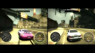 Mitsubishi Eclipse VS Mercedes SL500 competition in Need for Speed Most Wanted Junkman parts sprint