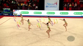 Greece (GRE) - 2019 Rhythmic Junior Worlds, Moscow (RUS) - Qualifications 5 Ribbons