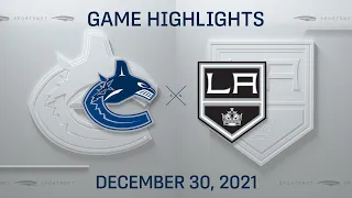 NHL Highlights | Canucks vs. Kings - Dec 30, 2021