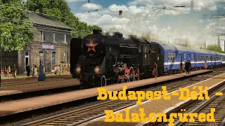 424-es Gőzmozdonnyal a Balatonra Budapest-Déli-Balatonfüred [ MSTS, OpenRails ] 2021.