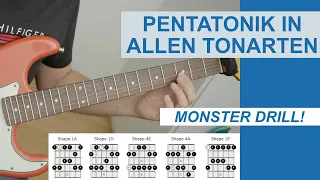 Sicher mit der Pentatonik in ALLEN Tonarten: Monster Drill!