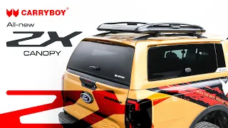 All-New ZX Hardtop for pickup truck — Premium Side Access Hardtop | Side Lift-up Canopy by CARRYBOY