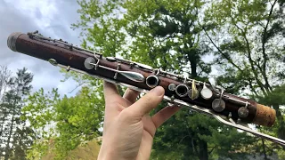 I found a Hammerschmidt German system bass clarinet made of maple! Quick repair and play test