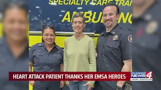 Heart attack patient thanks her EMSA heroes