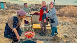 UZBEKISTAN! Harsh climate of KARAKALPAKSTAN! How do people live?! Zagara-nan flatbreads! Baursak!