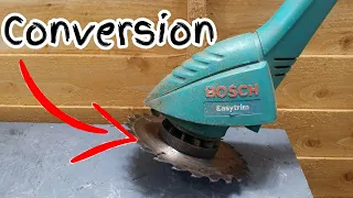 How To Fit Circular Saw Blade On Strimmer.(JUST FOR EXPERIMENT)