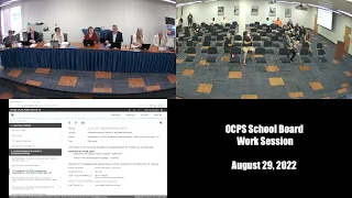 School Board Work Session - August 29, 2022