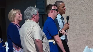 President Obama Visits Sergeant First Class Cory Remsburg