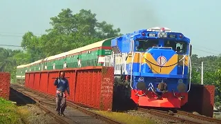 Bangladesh Railway 1in 30 Board gauge Diesel Train Video ll Lhb vs pt inka  Action Emd vs alcos