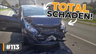 28.500€ Schaden, Menschen auf Autobahn und wilde Fahrmanöver! | #GERMAN #DASHCAM | #113