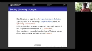 Model-based clustering of high-dimensional data: Pitfalls & solutions - David Dunson