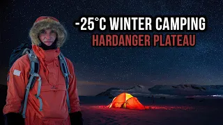 5 Days Winter Camping in Extreme Cold -25℃  | Hardanger Plateau late January