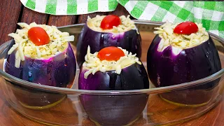 Eggplant baked in the oven! Stuffed eggplants! Easy eggplant recipe! ASMR COOKING