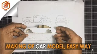 architecture MODEL MAKING OF CAR l simple trick, using cardbord