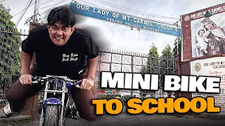 PUMUNTA ako sa SCHOOL GAMIT ang MINI NINJA BIKE | NAPAGALITAN!