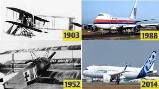 Evolution of airplanes 1903 - 2019 | history of Aviation - Documentary