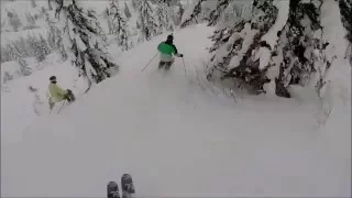 GoPro Skiing powder in Hemlock BC CANADA 2015 Christmas