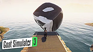 Goat saved the whale from Zoo - Goat Simulator 3