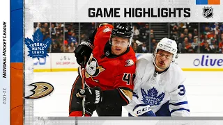 Maple Leafs @ Ducks 11/28/21 | NHL Highlights