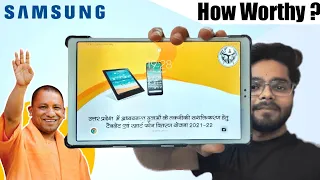 UP Govt FREE TABLET - Samsung Galaxy A7 Lite Unboxing & Review by a STUDENT | Worth the HYPE? |