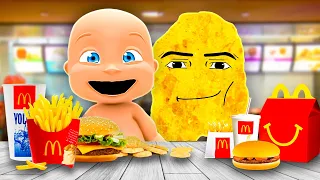 Baby and GEGAGEDIGEDAGEDAGO Go to MCDONALDS!