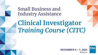 Clinical Investigators Training Course 2023 - Day 1