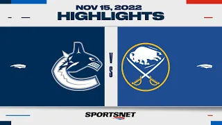 NHL Highlights | Canucks vs. Sabres - November 15, 2022