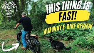 RIDING AROUND THE FARM ON AN ELECTRIC BIKE! HIMIWAY ZEBRA ALL TERRAIN E-BIKE UNBOX AND REVIEW!