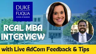 Live Mock MBA Interview by Duke Fuqua Adcom | Strategies & Interview Tips for Fuqua MBA Interview