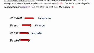 Subjunctive I in German / Konjunktiv I in German - www.germanforspalding.org