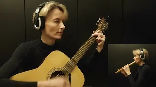 Cover "Снежинка", гитара и блокфлейта (песенка из к/ф "Чародеи", композитор Е. Крылатов)