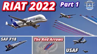 RIAT 2022 - Royal International Air Tattoo, INCREDIBLE Low Fly Bys - RAF A330, Red Arrows, Beluga XL