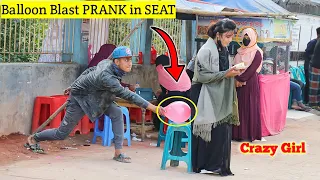 Update Viral Balloon Blast PRANK in Seat Cute Girl | Popping Balloon Blast Prank Funny Balloon Prank