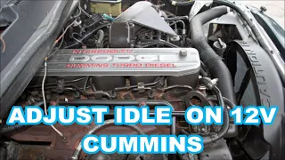 How To Adjust Idle Speed on Cummins 12v FAST TO THE POINT!