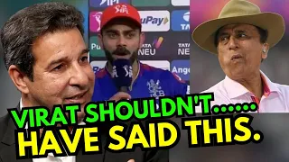 Wasim Akram on Kohli Gavaskar Controversy | Virat Kohli Sunil Gavaskar | IPL 2024 | Low Strike Rate