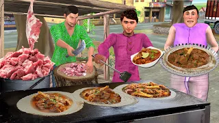 10rs Mutton Dosa Street Food Tasty Village Mutton Curry Hindi Kahani Hindi Moral Stories Funny Video