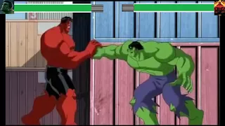 Hulk vs Red...Hulk with healthbars